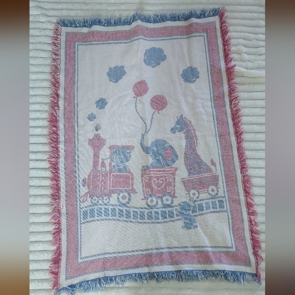 Vintage Woven Cotten Baby Blanket